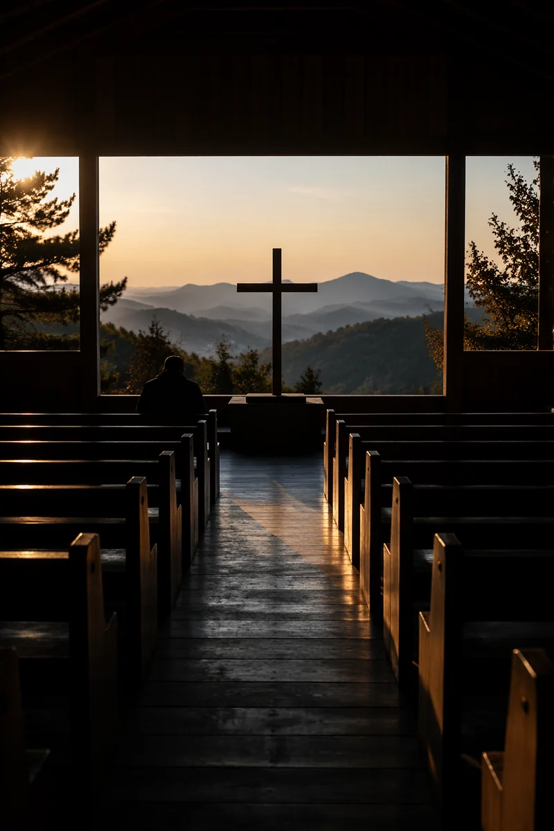Dawn Prayer in a Korean Hillside Church