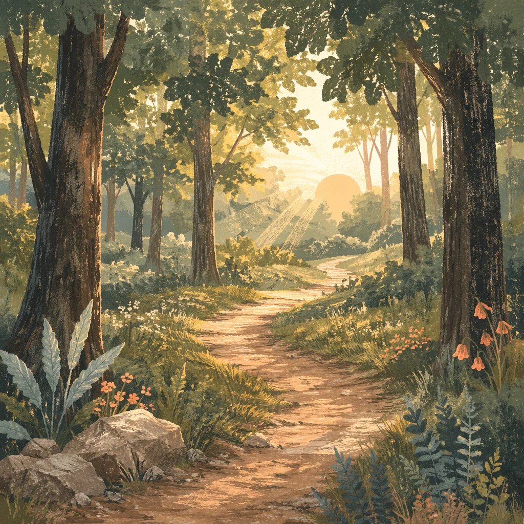 Early Morning Prayer Walk Forest Path