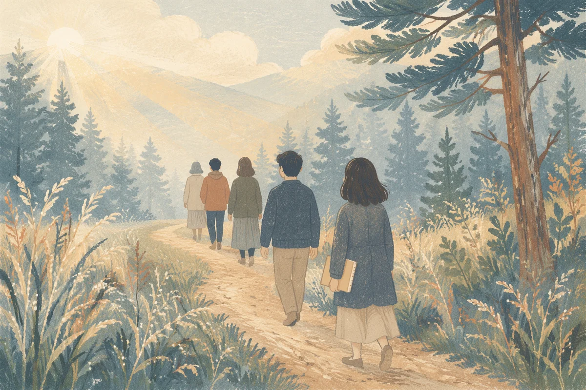 Early Morning Prayer Walk on Nature Path