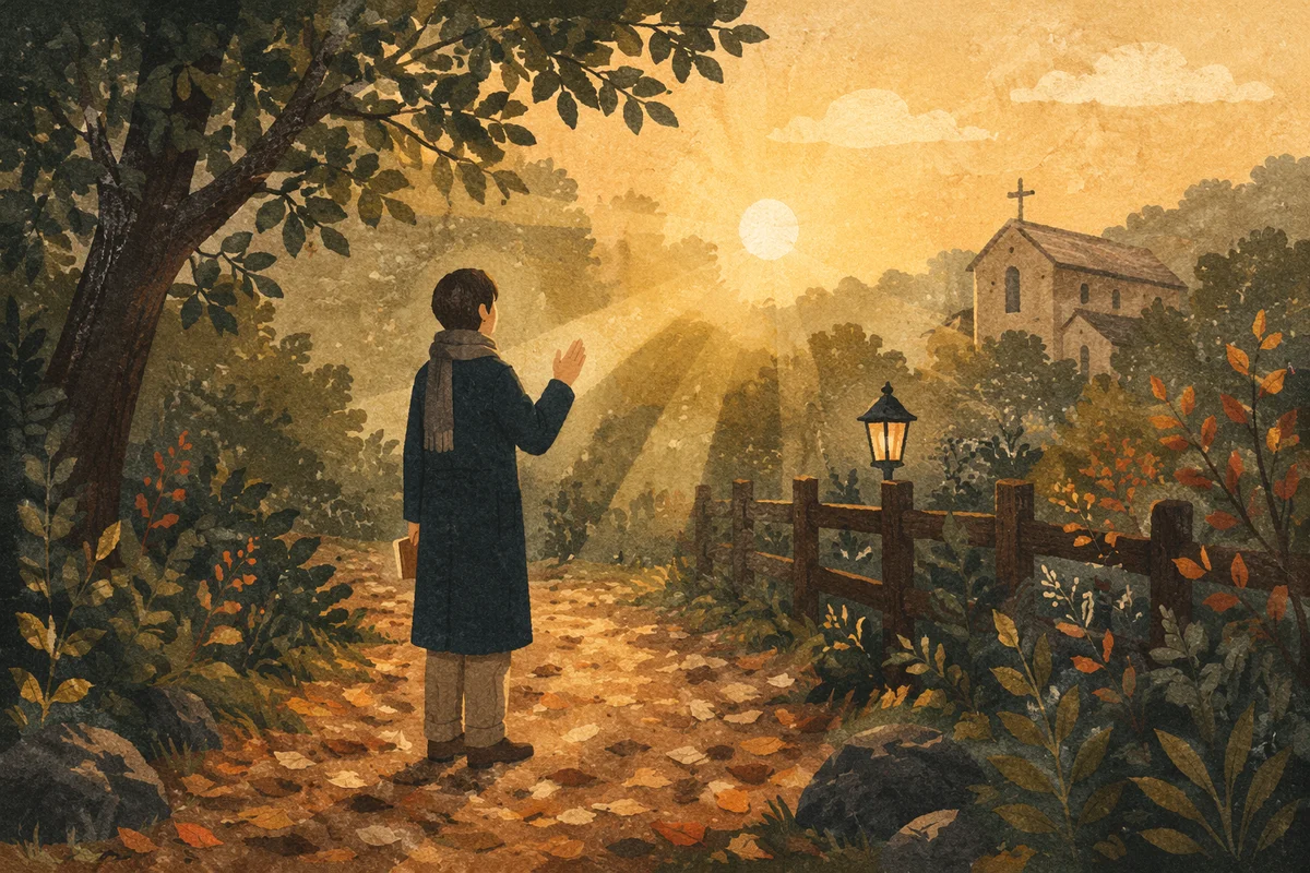 Early Morning Prayer Walk Forest Path