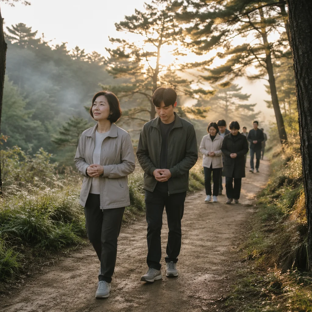 Early Morning Prayer Walk in Forest