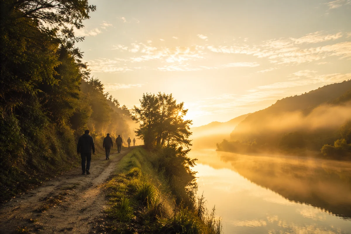 Early Morning Prayer Walk in Korean Mountains