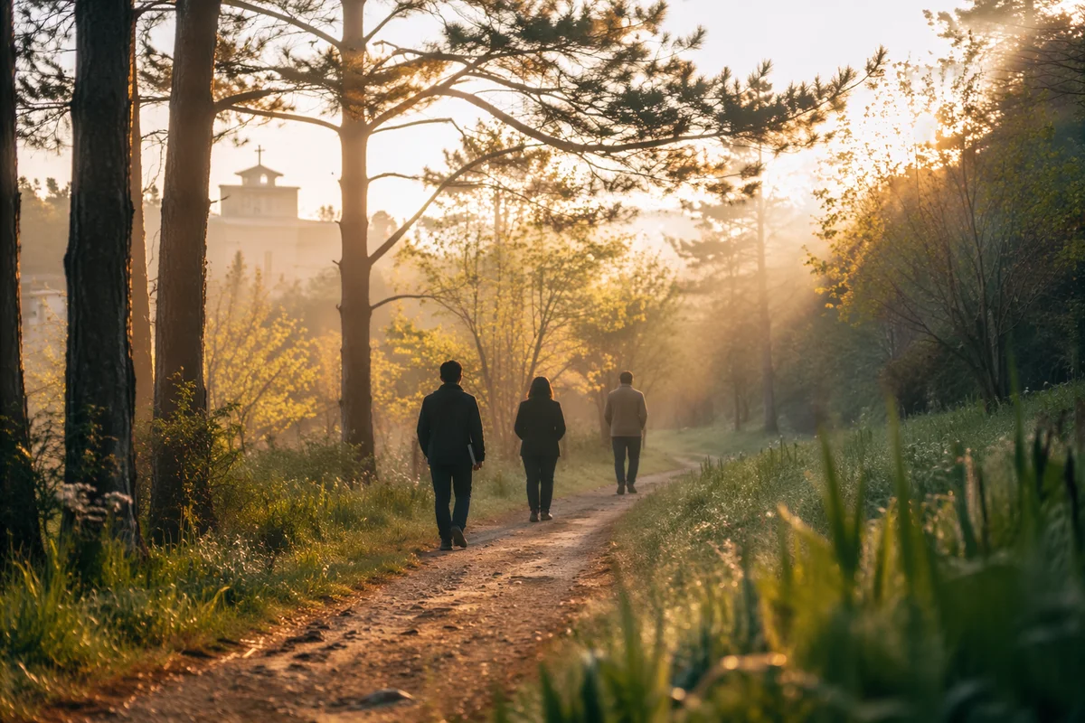 Early Morning Prayer Walk at Korean Retreat