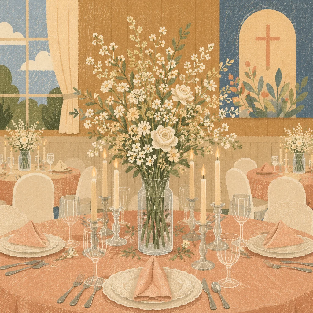Elegant Korean Church Mission Fundraiser Table