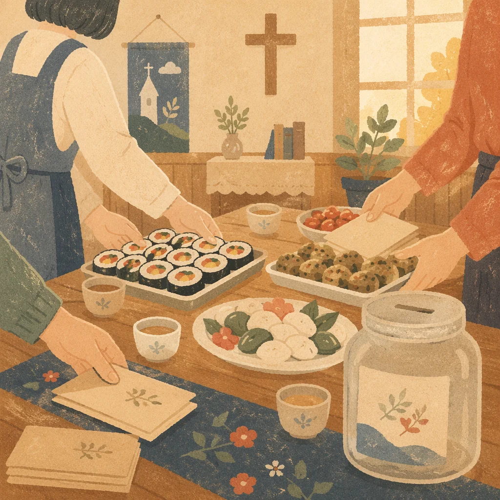 Korean Church Mission Fundraiser Table