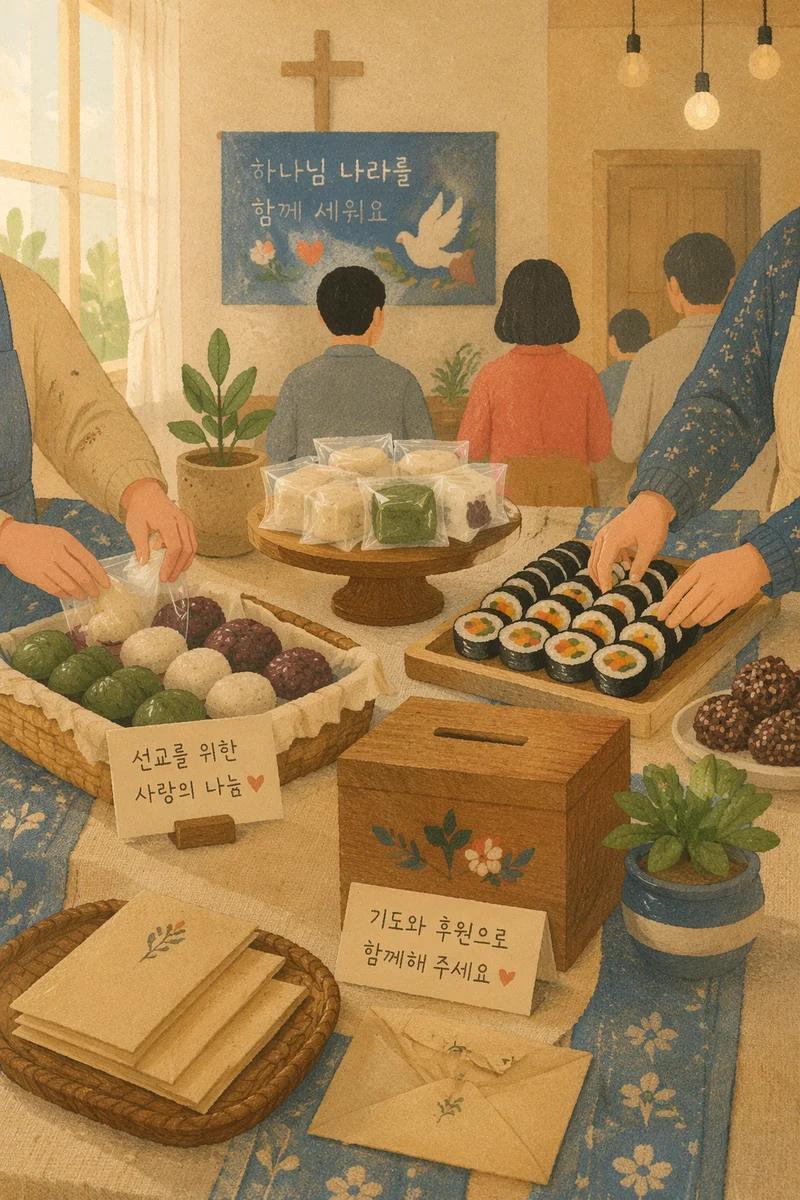 Korean Church Mission Fundraiser Table