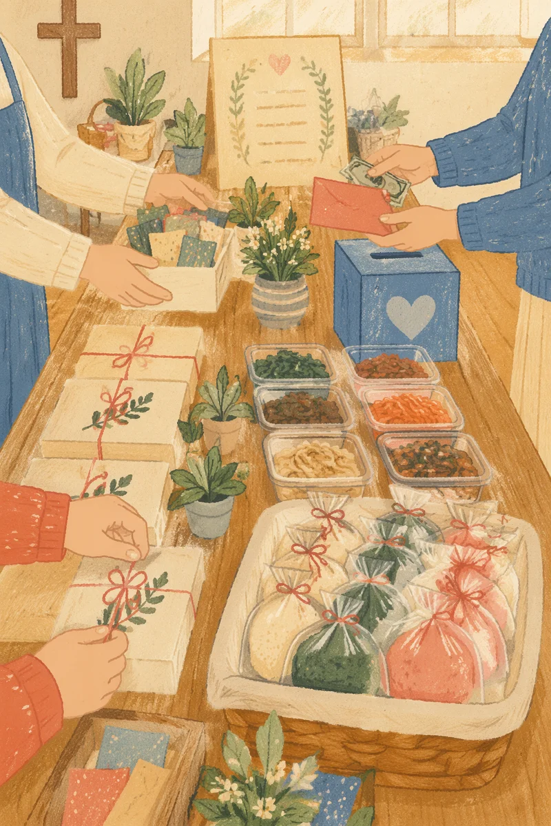 Korean Church Mission Fundraiser Table