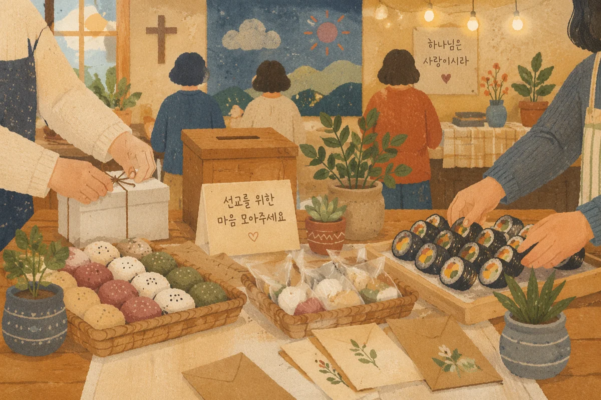 Korean Church Mission Fundraiser Fellowship Table