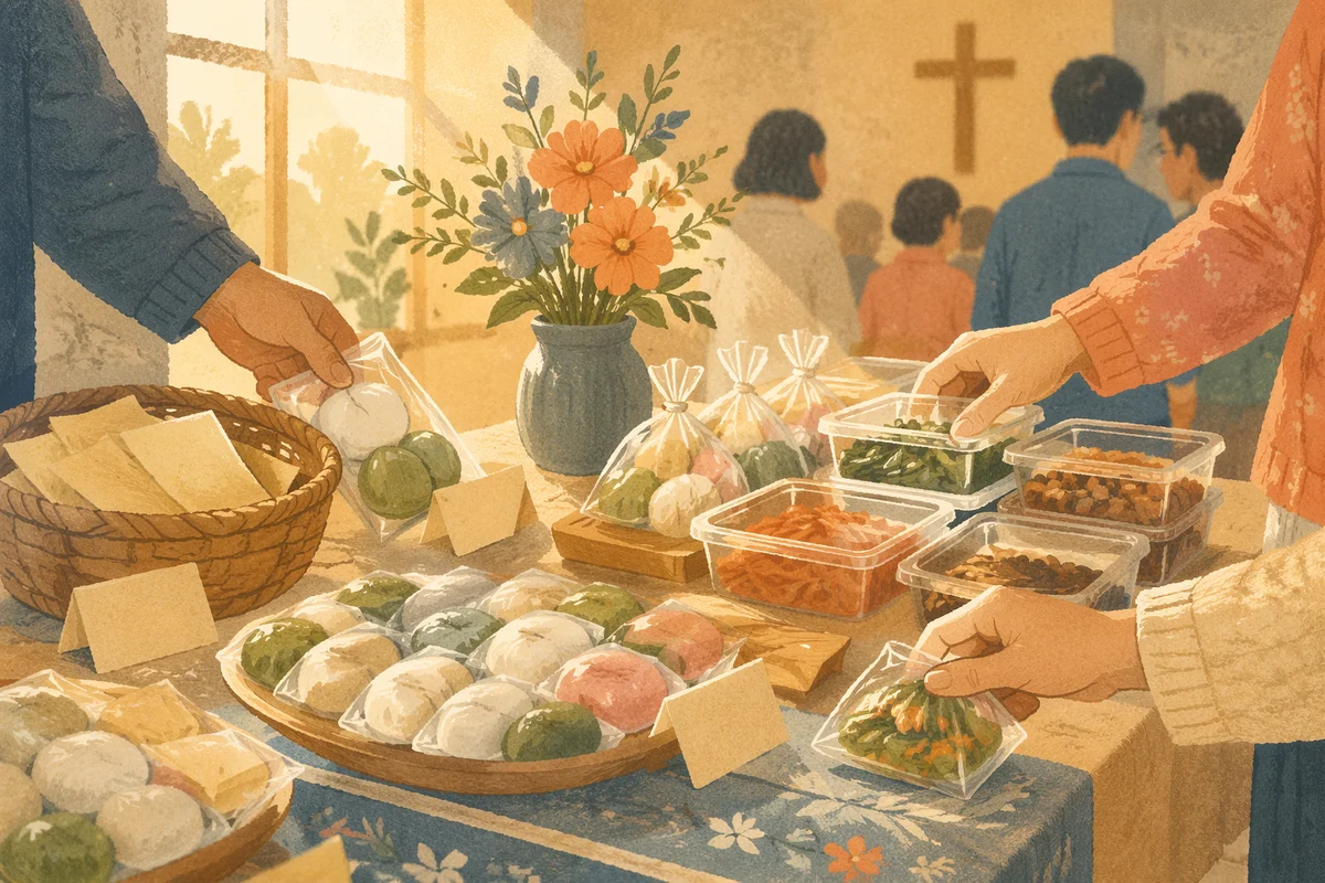 Korean Church Mission Fundraiser Table