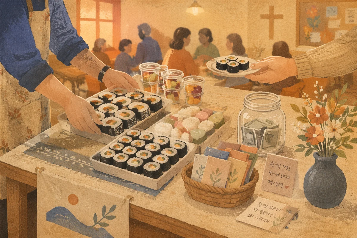 Korean Church Mission Fundraiser Table