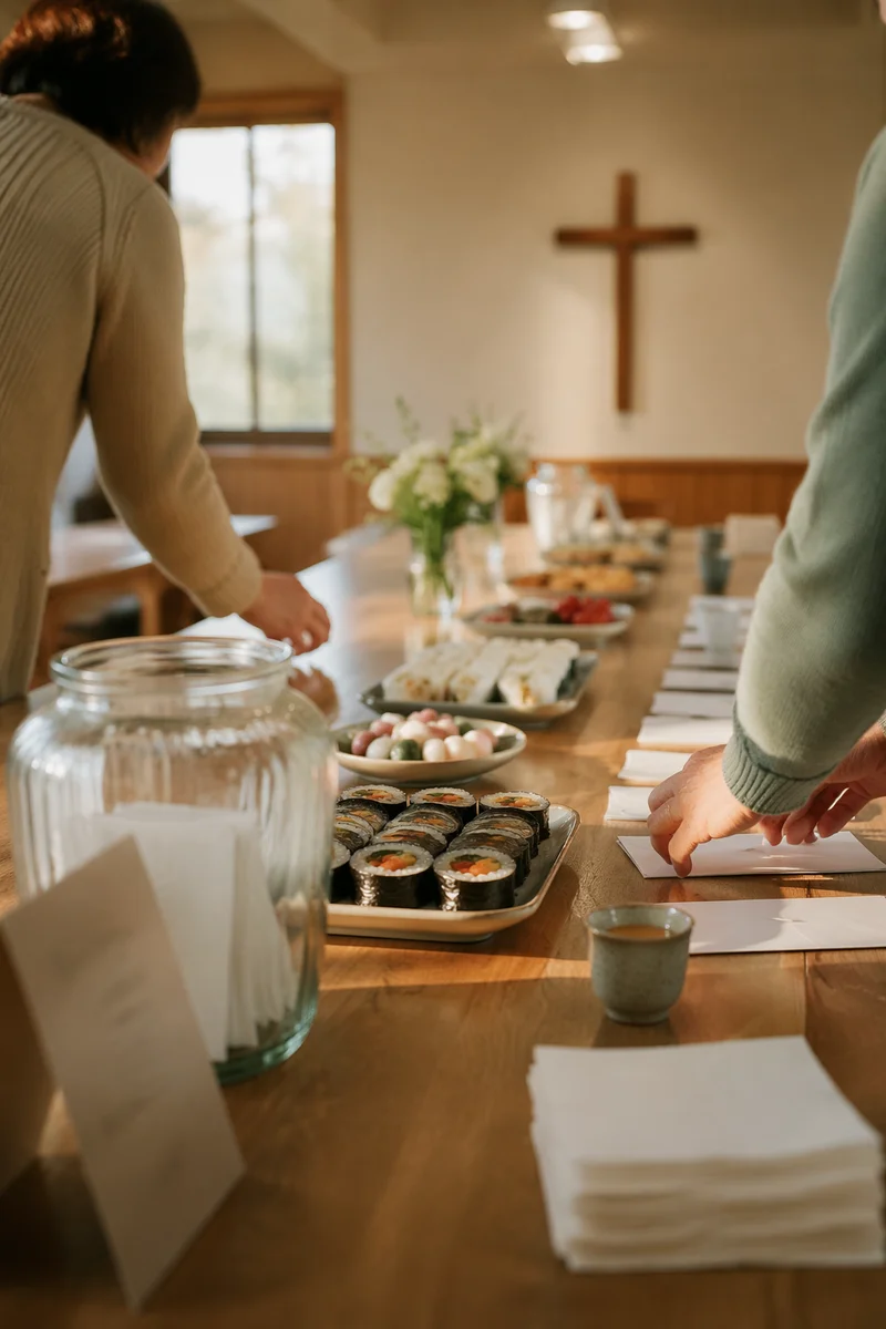 Korean Church Mission Fundraiser Table