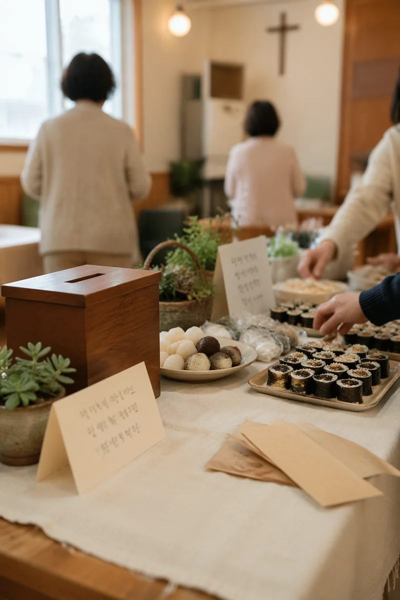 Korean Church Mission Fundraiser Table