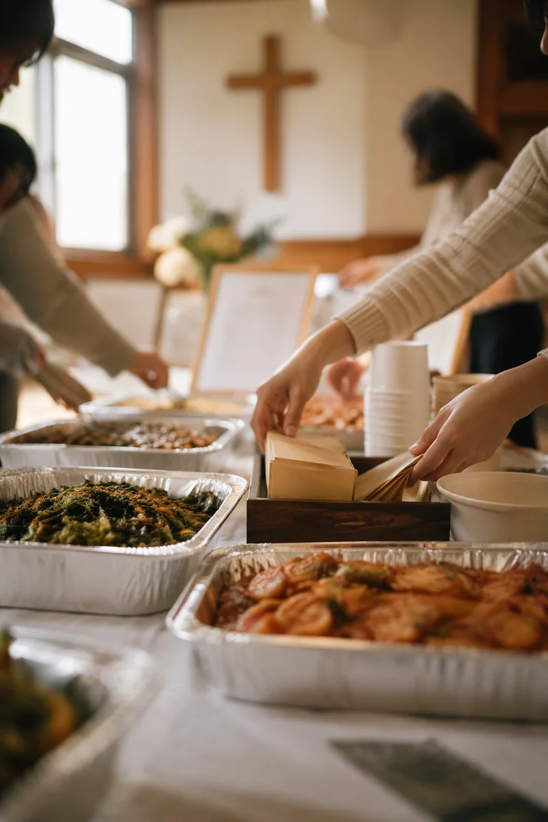Korean Church Mission Fundraiser Fellowship Table