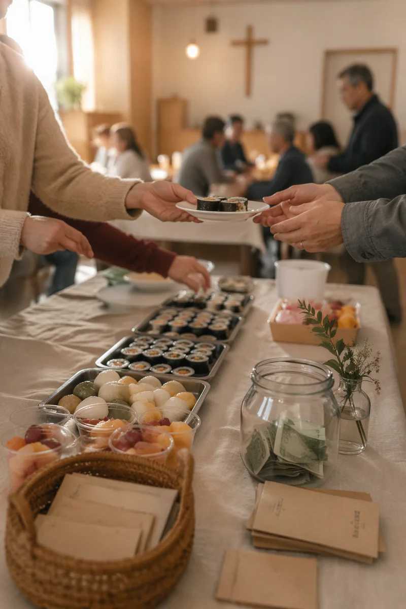 Korean Church Mission Fundraiser Table