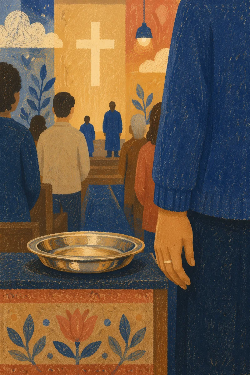 Offering Plate During Korean Church Service