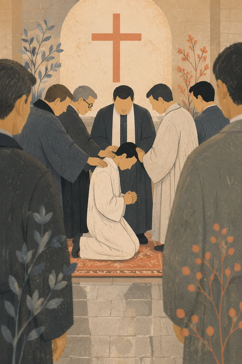 Korean Church Ordination Prayer with Laying Hands