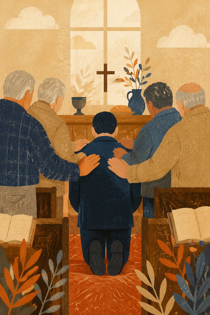 Korean Church Ordination Laying on Hands