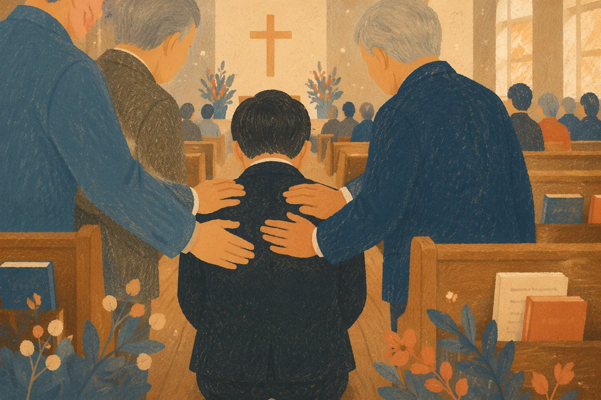 Korean Church Ordination Laying on Hands