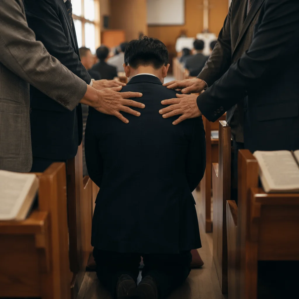 Korean Church Ordination Laying on Hands
