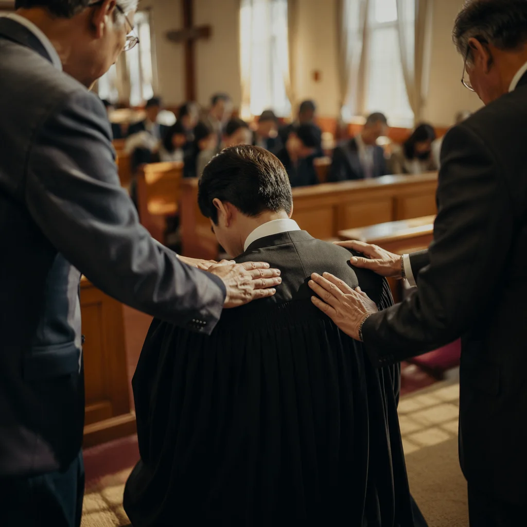 Korean Church Ordination Prayer With Laying Hands
