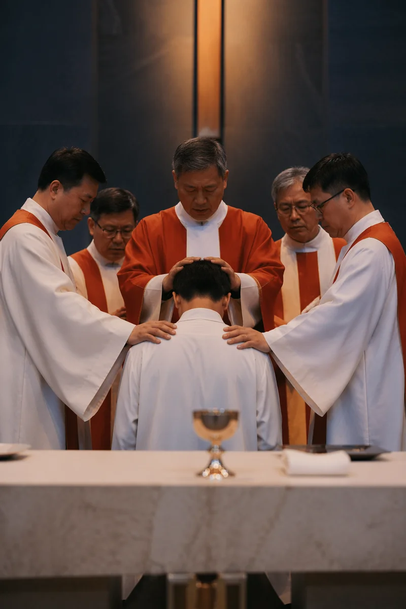 Korean Church Ordination Laying on Hands