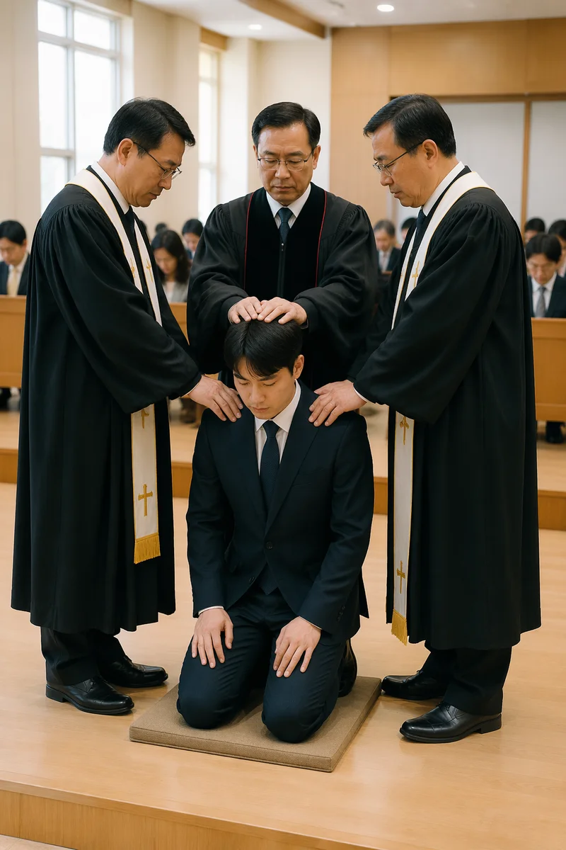 Korean Pastor Ordination in Modern Sanctuary