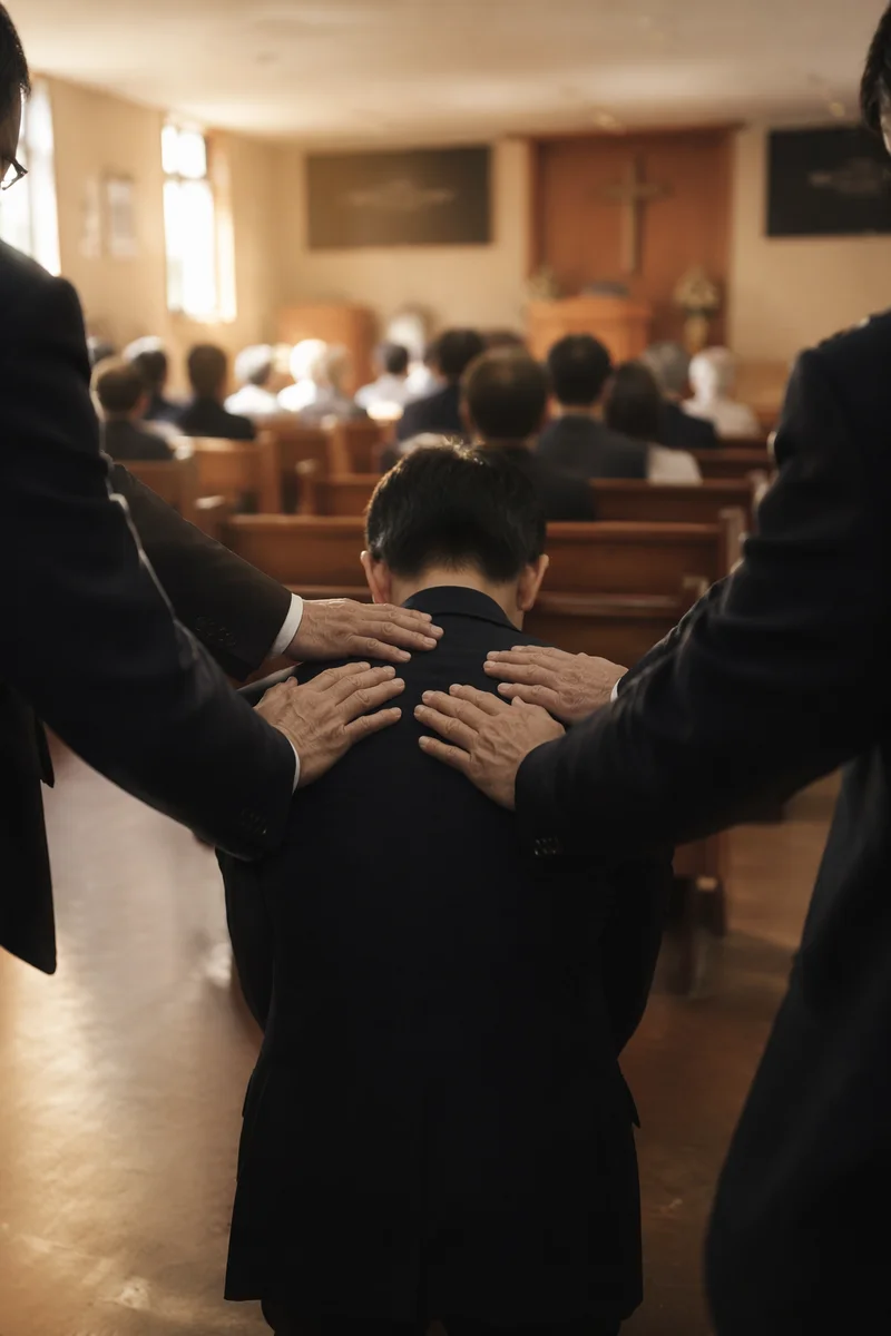 Korean Church Ordination Laying on Hands