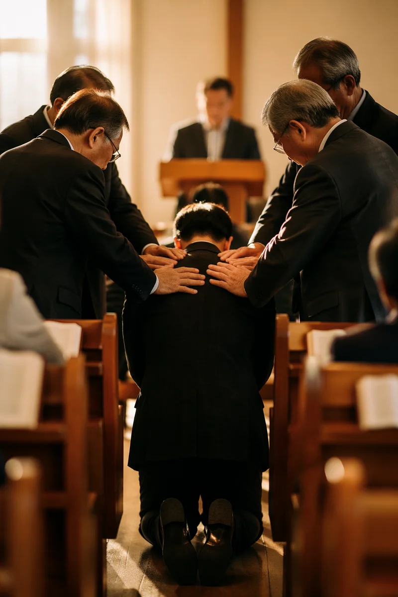 Korean Church Ordination Laying On Hands