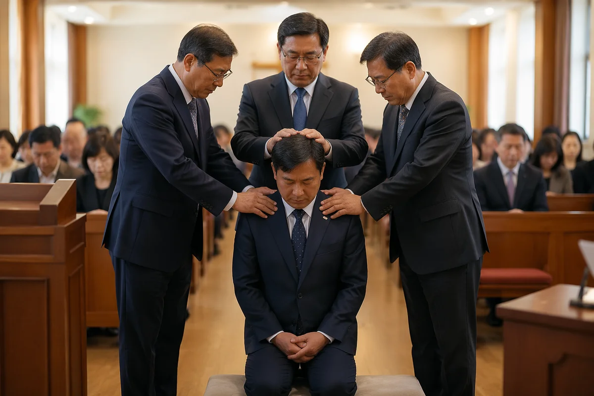 Korean Pastor Ordination Ceremony in Sanctuary