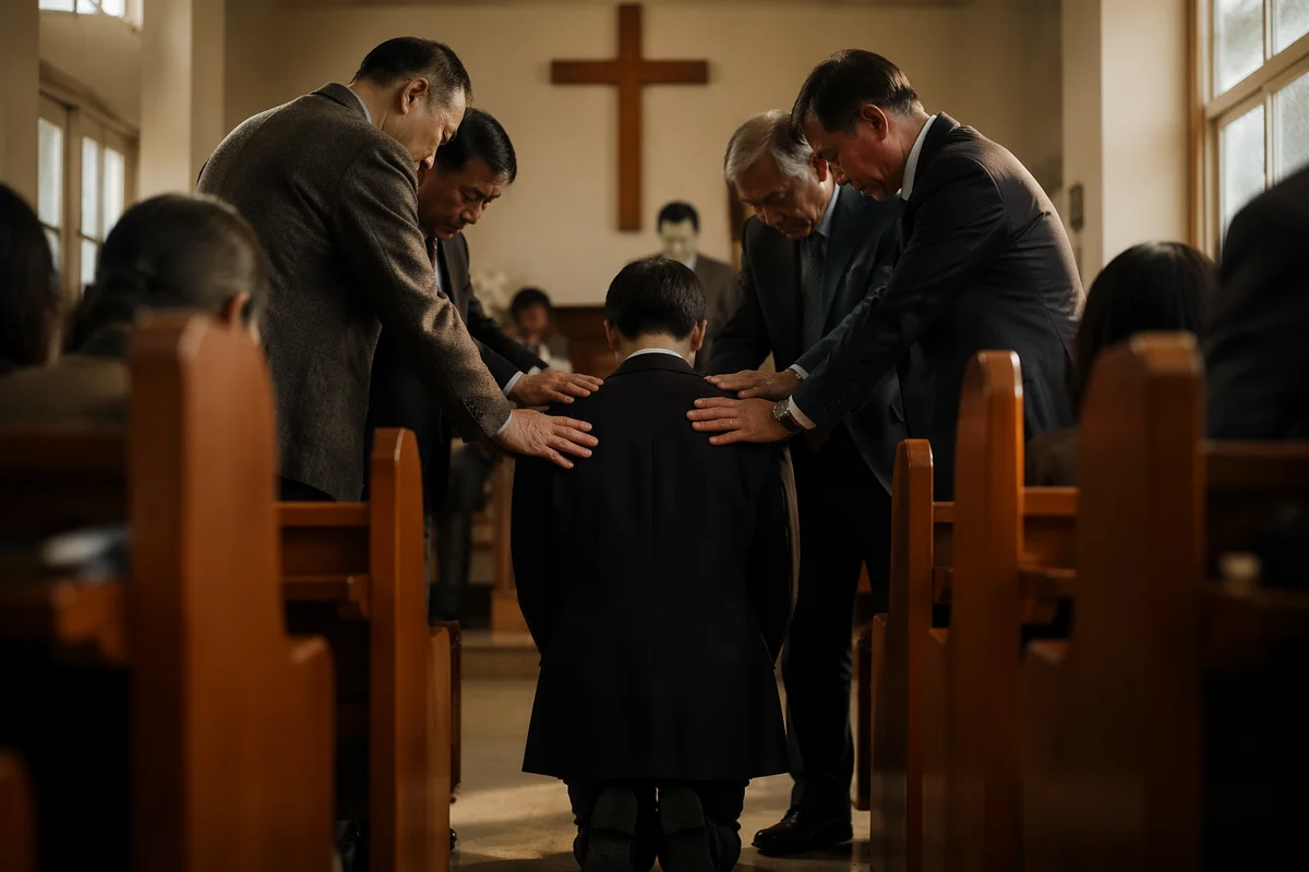 Korean Church Ordination Laying on Hands
