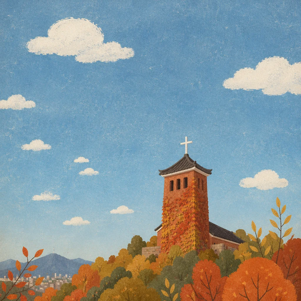 Korean Hilltop Prayer Church Cross