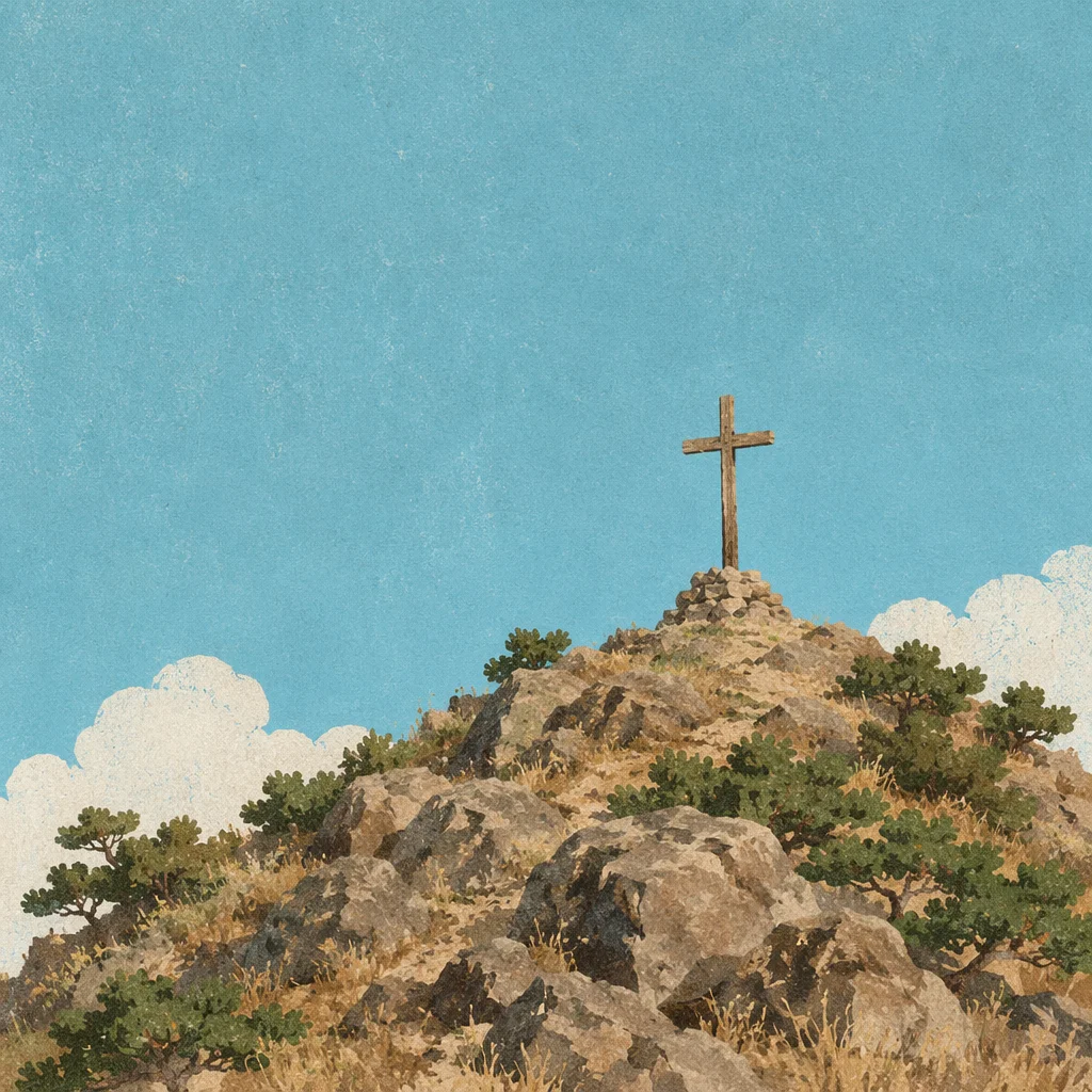 Korean Prayer Mountain Hilltop Cross