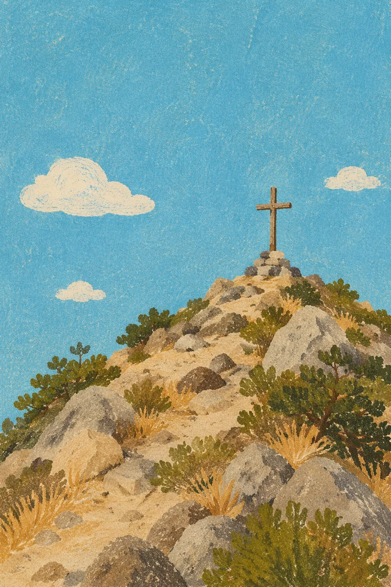 Korean Prayer Mountain Hilltop Cross