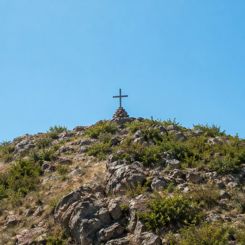Korean Prayer Mountain Hilltop Cross