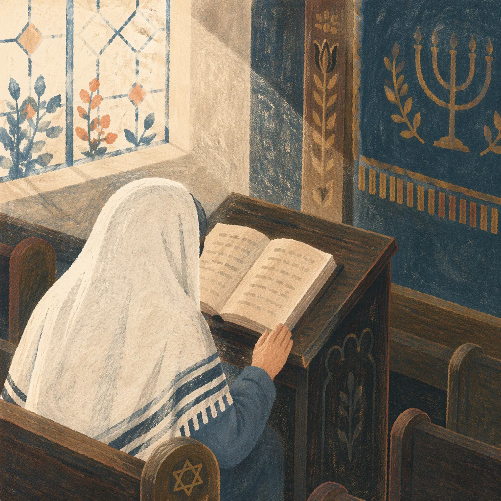Prayer Shawl in Korean Church Room