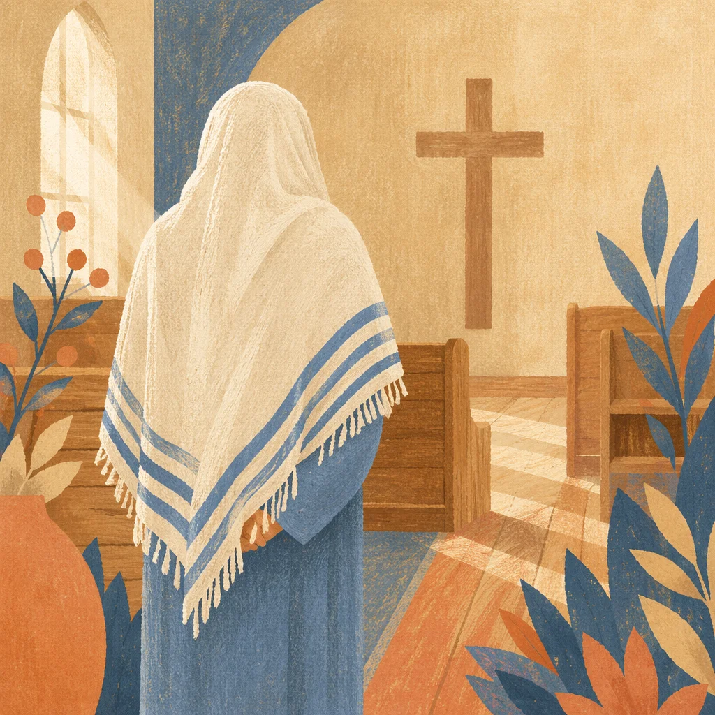 Prayer Shawl in Korean Church Dawn