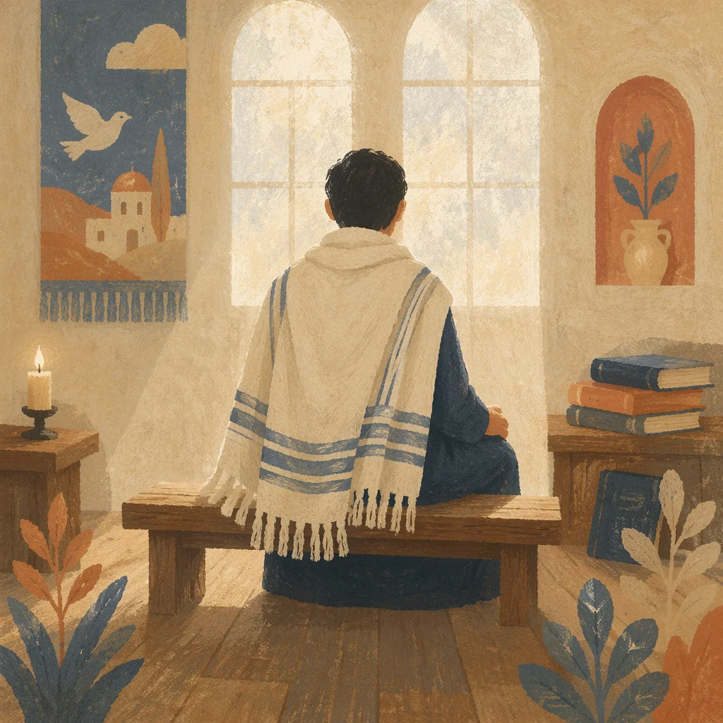 Prayer Shawl in Korean Church Dawn