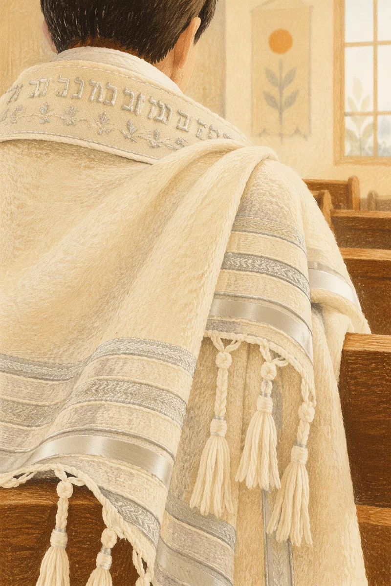 Prayer Shawl in Korean Church Sanctuary