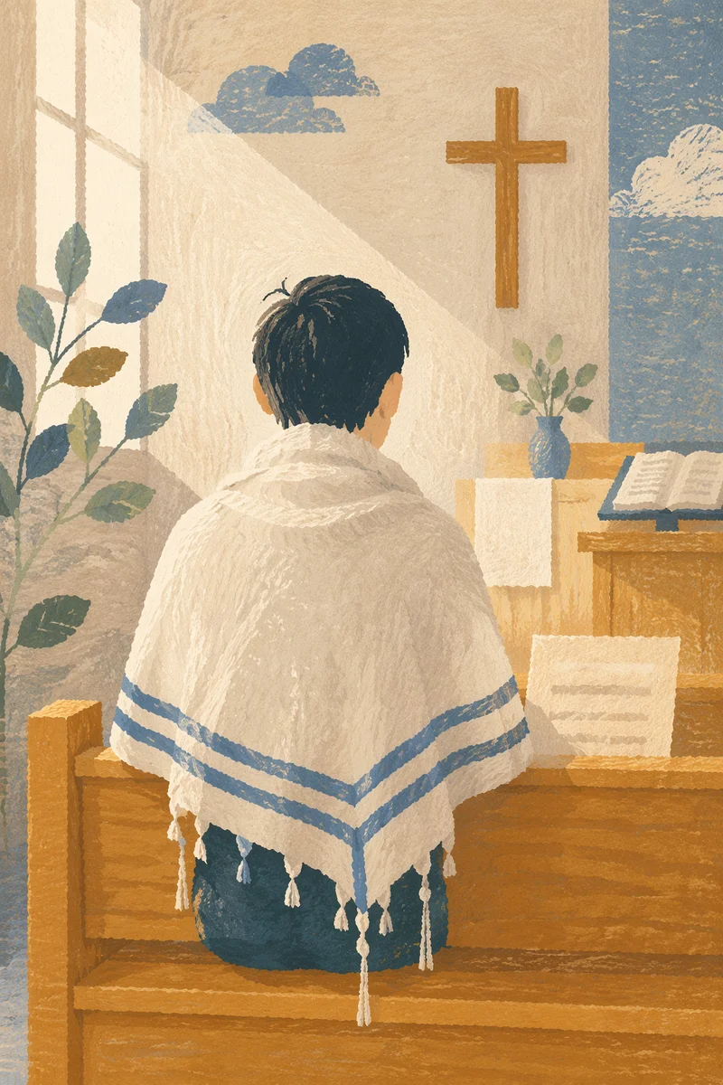Prayer Shawl in Korean Church Prayer Room