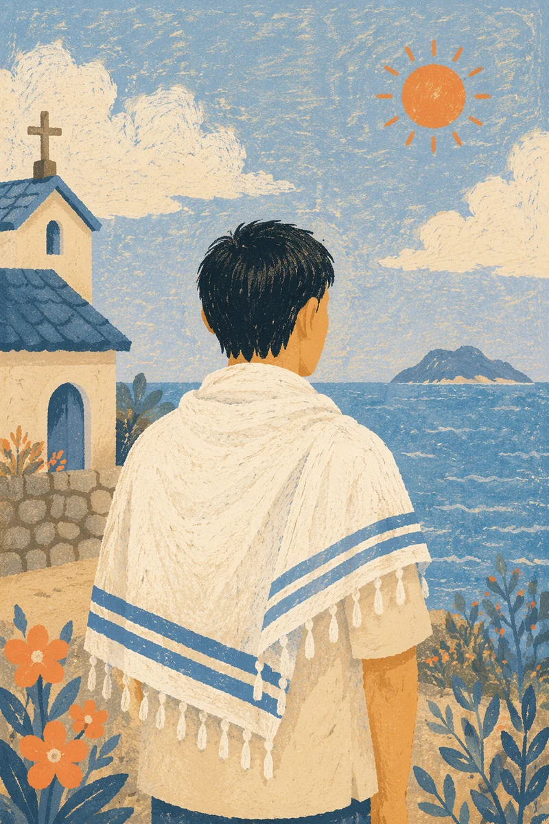 Prayer Shawl at Korean Coastal Retreat
