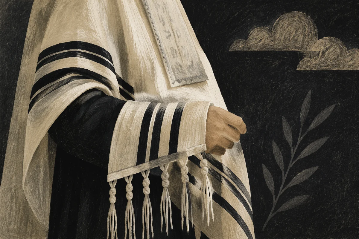 Ivory Tallit Draped in Korean Church