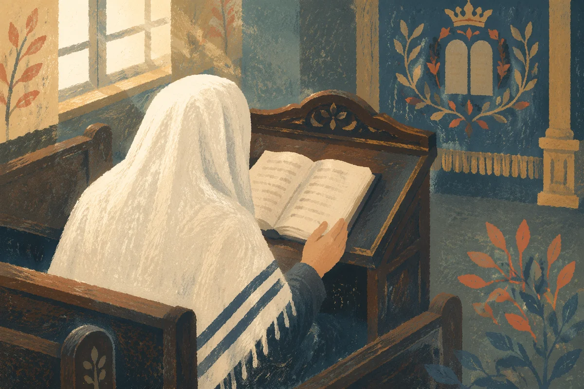 Prayer Shawl in Korean Church Room