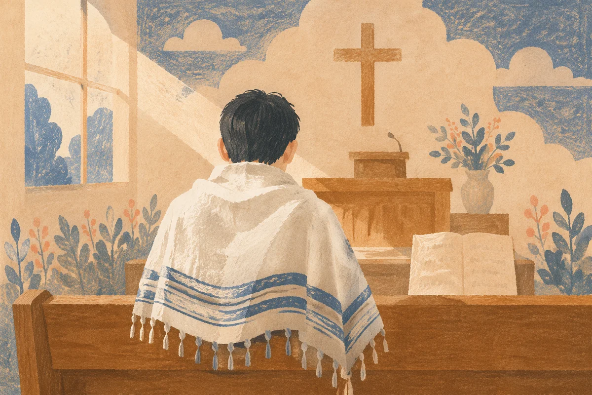 Prayer Shawl in Korean Church Prayer Room