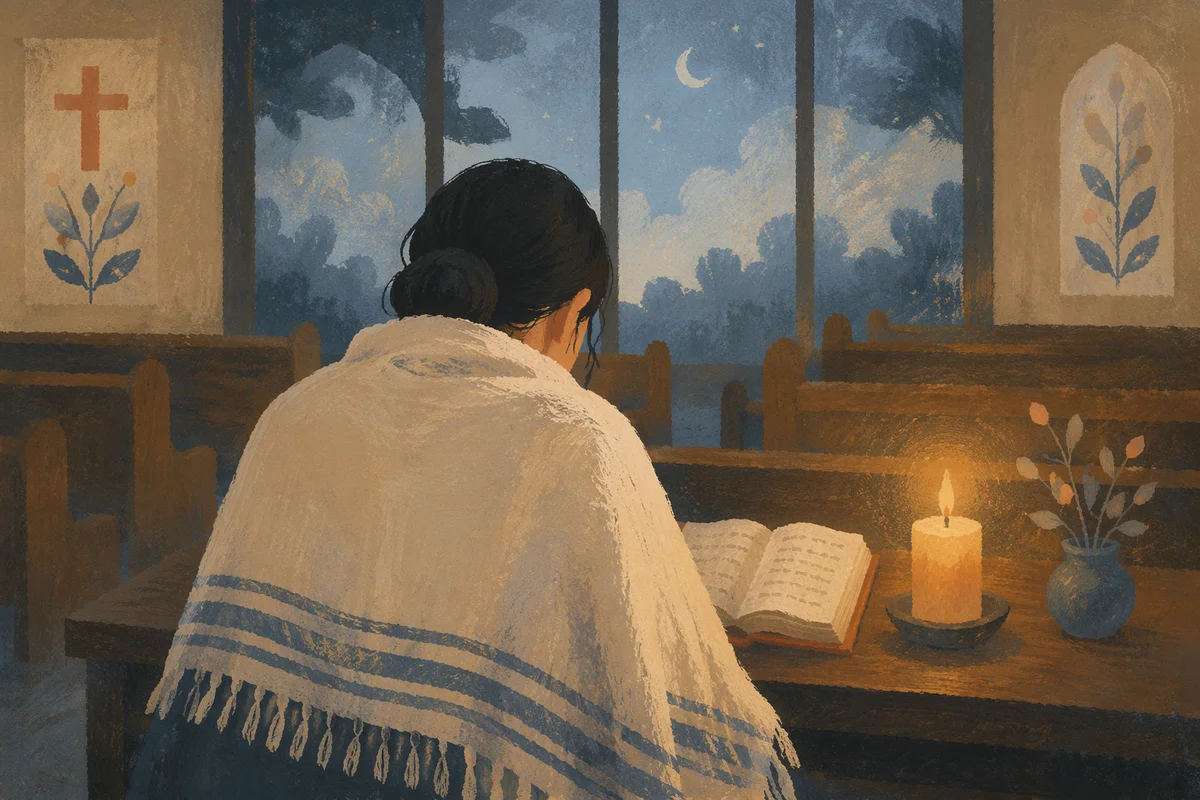 Tallit Prayer Shawl in Korean Church