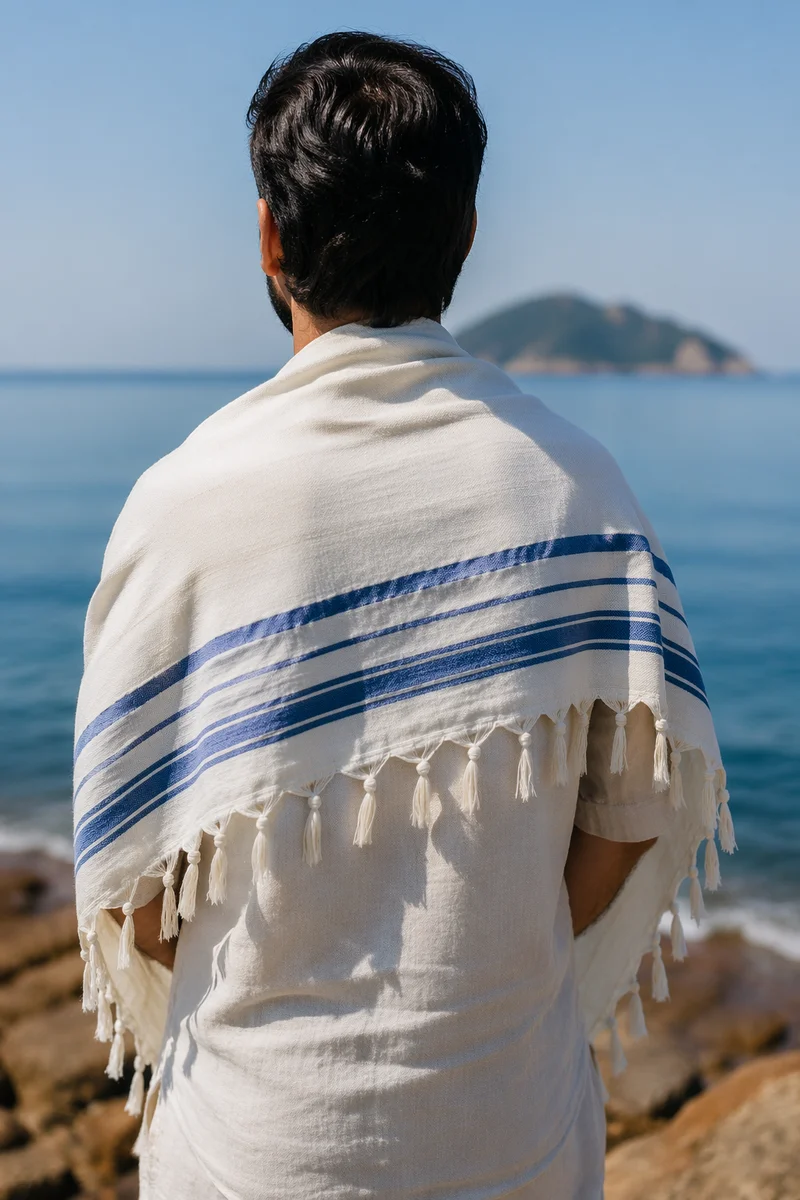 Prayer Shawl at Korean Coastal Retreat