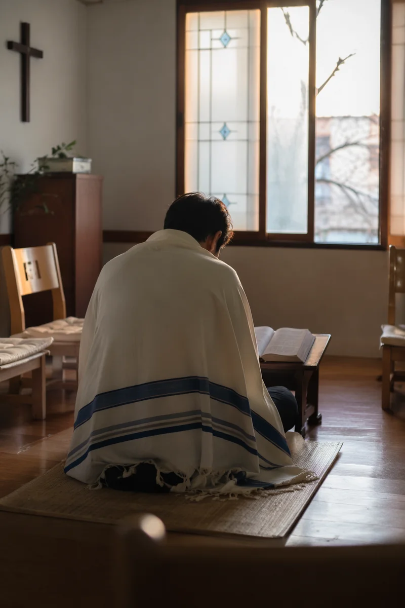 Prayer Tallit in Korean Church Dawn