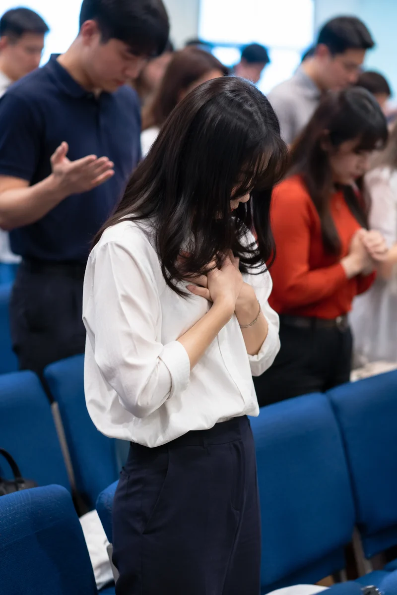 Fervent Prayer Gathering in Korean Church