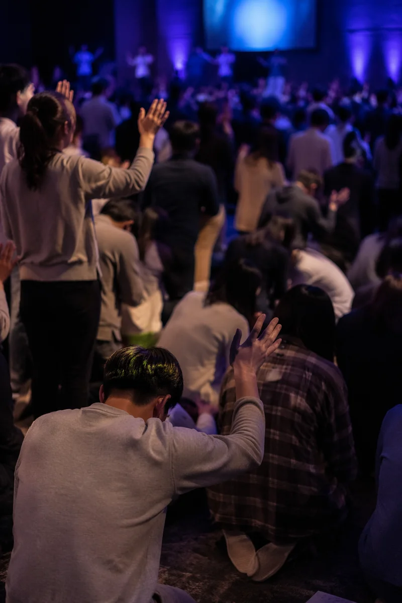 Fervent Revival Prayer in Korean Church