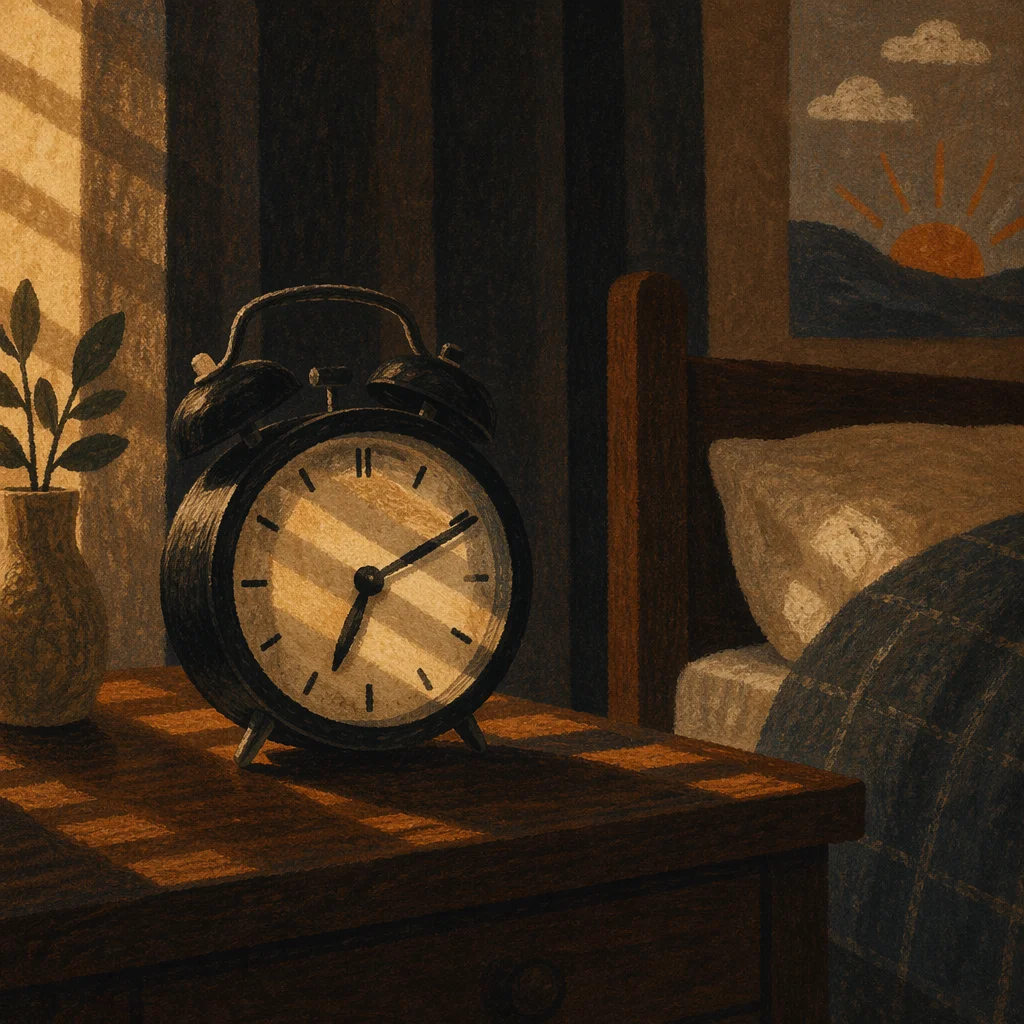 Classic Alarm Clock in Morning Light