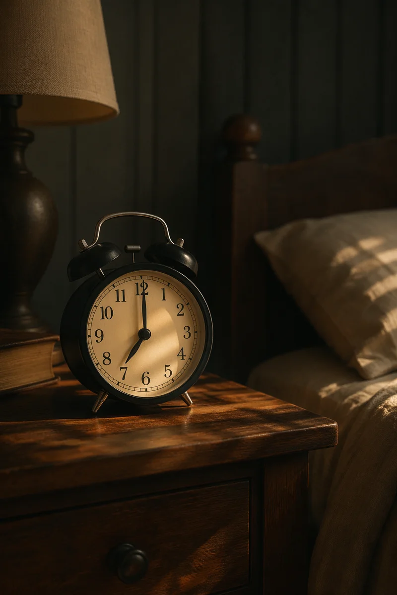 Morning Light on Bedside Alarm Clock